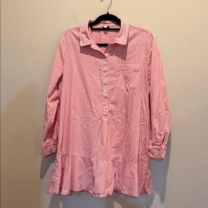 Crown & Ivy Coral Striped Top